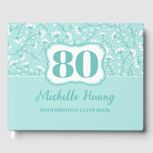 Elegant 80th Birthday Guest Book