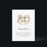 Elegant 80th Birthday Party Program Gold Menu Invitation<br><div class="desc">Elegant "Birthday Party Program   Menu" design with a sophisticated typography script in Gold w/ custom text.</div>