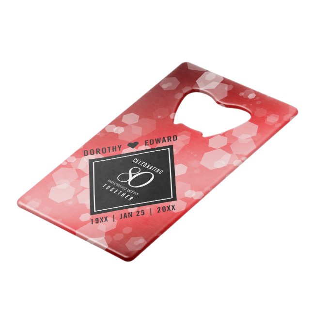 Elegant 80th Ruby Wedding Anniversary Celebration (Front Angled)
