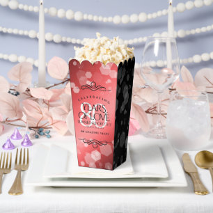Elegant 80th Ruby Wedding Anniversary Celebration Favour Box