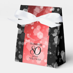 Elegant 80th Ruby Wedding Anniversary Celebration Favour Box