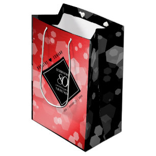 Elegant 80th Ruby Wedding Anniversary Celebration Medium Gift Bag
