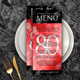 Elegant 80th Ruby Wedding Anniversary Celebration Menu