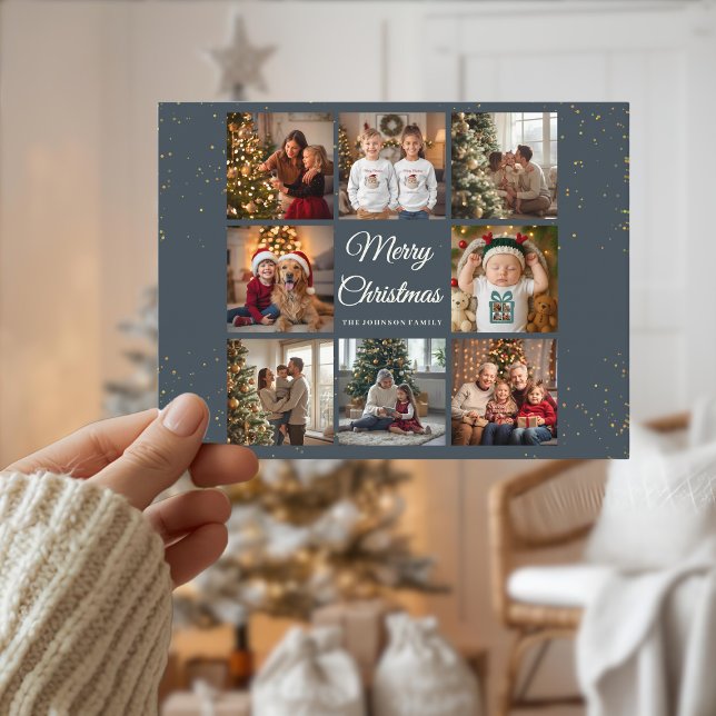 Elegant 8 Photo Christmas Card (Creator Uploaded)