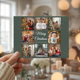 Elegant 8 Photo Christmas Card