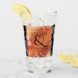 Elegant 8th 32nd Bronze Wedding Anniversary Glass