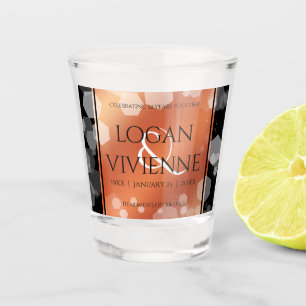 Elegant 8th 32nd Bronze Wedding Anniversary Shot Glass