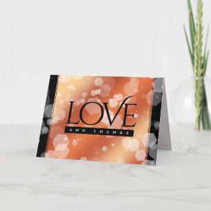 Elegant 8th 32nd Bronze Wedding Anniversary Thank You Card