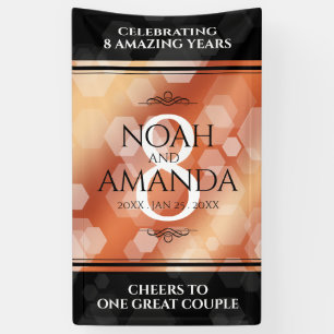 Elegant 8th Bronze Wedding Anniversary Celebration Banner