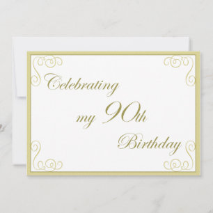 Elegant 90th Birthday Party Invitation