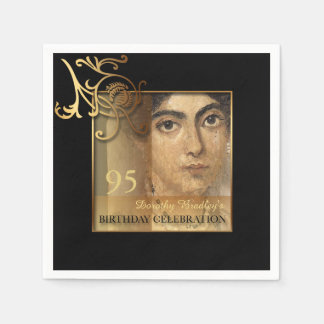 Elegant 95th Birthday Photo Paper Napkins