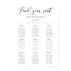 Elegant 9 Tables Find Your Seat Seating Chart