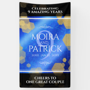 Elegant 9th Lapis Lazuli Wedding Anniversary Banner