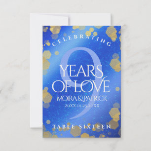 Elegant 9th Lapis Lazuli Wedding Anniversary Thank You Card