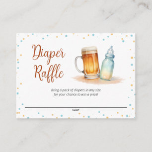 Elegant A Baby is Brewing Diaper Raffle Enclosure Card