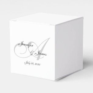 Elegant A Monogram Wedding Favour Boxes
