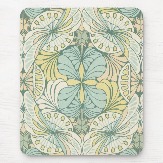 elegant abstract art nouveau swirl design mouse mat (Front)