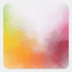 Elegant Abstract Artwork Blank Template Colourful Square Sticker