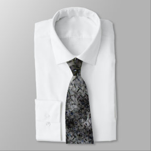 Elegant Abstract Black and Grey Artistic Pattern Tie