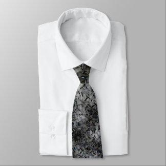 Elegant Abstract Black and Grey Artistic Pattern Tie