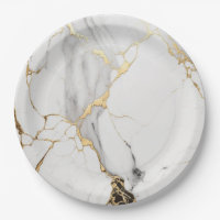 Elegant abstract black and white gold marble stone