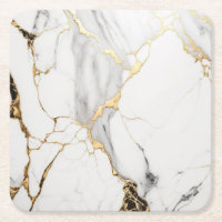 Elegant abstract black and white gold marble stone