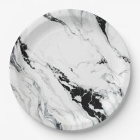 Elegant abstract black and white marble stone