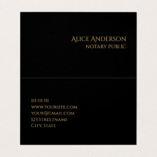 Elegant Abstract Black Professional Two-fold Business Card