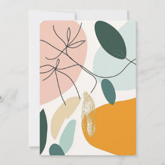 Elegant Abstract Botanical Greeting Card