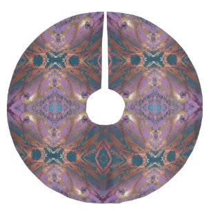 Elegant Abstract Brushed Polyester Tree Skirt