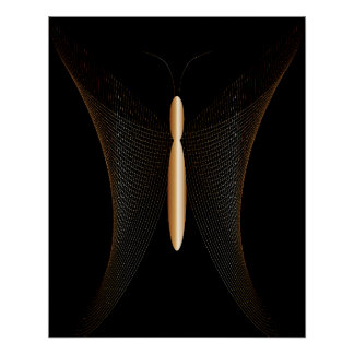 Elegant abstract butterfly poster 