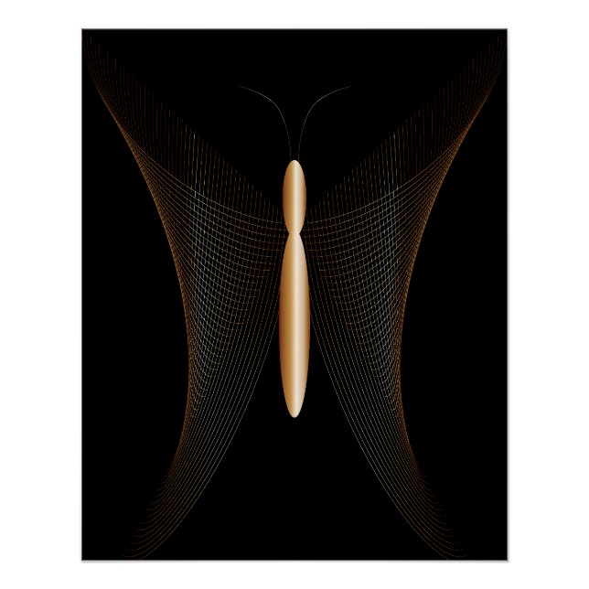 Elegant abstract butterfly poster  (Front)