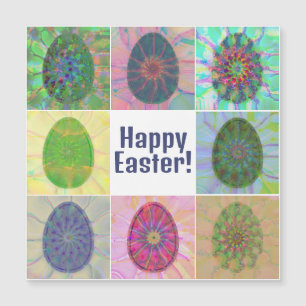 Elegant Abstract Decorative Colourful Eggs Collage