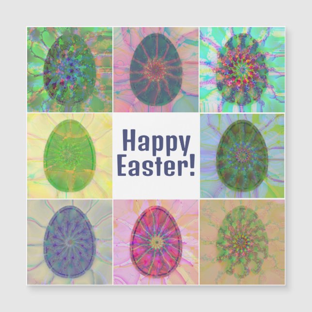 Elegant Abstract Decorative Colourful Eggs Collage (Front)