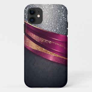 Elegant Abstract Design with Glittering Background iPhone 11 Case