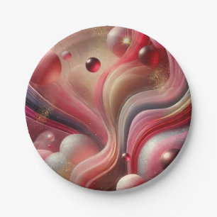 Elegant Abstract Disposable Plates - Paper Plate