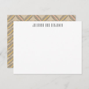 Elegant Abstract Dots Pattern Beige Personalised  Card