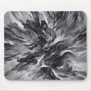 Elegant Abstract Flame and Smoke Mouse Mat