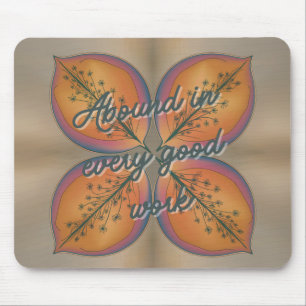Elegant Abstract Floral 2 Corinthians 9:8 Mouse Mat
