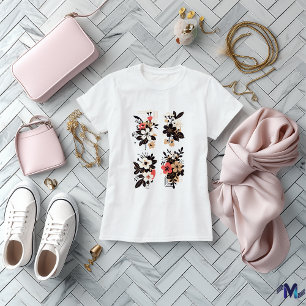 Elegant Abstract Floral Bouquet Set T-Shirt