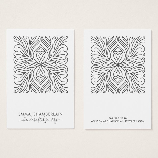 Elegant Abstract Floral Motif (Front & Back)