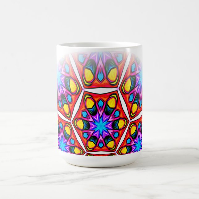 Elegant Abstract Floral Pattern Coffee Mug (Center)