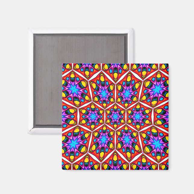Elegant Abstract Floral Pattern Magnet (Front/Back)