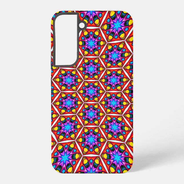 Elegant Abstract Floral Pattern Samsung Galaxy S22+ Case (Back)