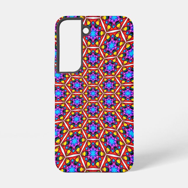 Elegant Abstract Floral Pattern Samsung Galaxy S22 Case (Back)