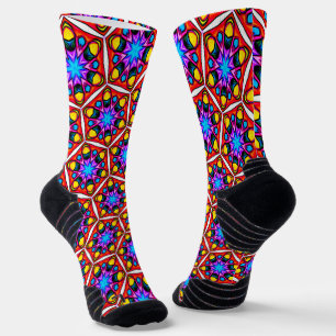 Elegant Abstract Floral Pattern Socks