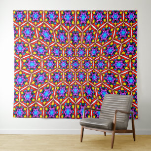 Elegant Abstract Floral Pattern Tapestry