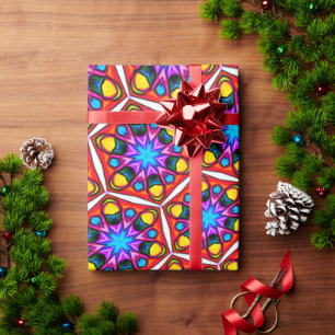 Elegant Abstract Floral Pattern Wrapping Paper