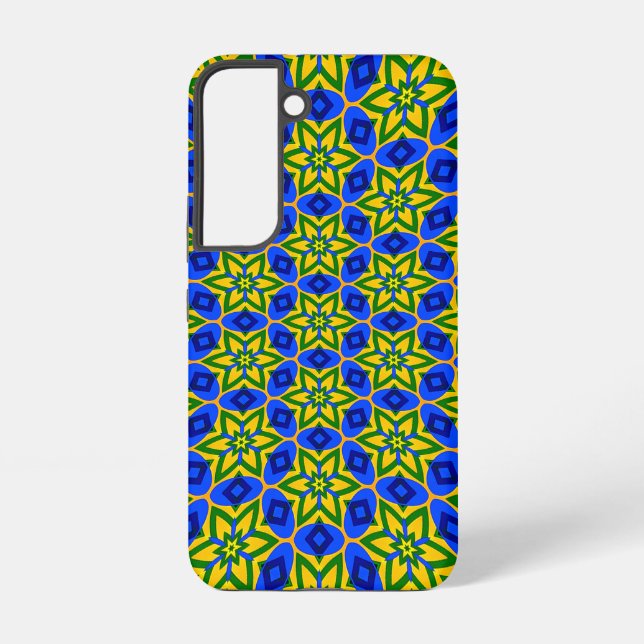 Elegant Abstract Flowers Pattern Samsung Galaxy S22 Case (Back)