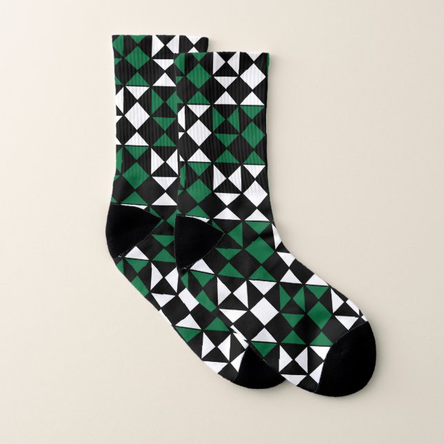 Elegant Abstract Geometric Pattern Socks (Pair)